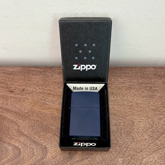 Zippo Lighter 239 Reg Navy Blue Matte Windproof Made In USA Genuine Lighter‎ NEW - Picture 1 of 7